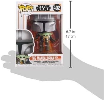 Funko Pop! Star Wars: The Mandalorian - Mandalorian Flying with The Child, Grey