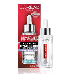 L'Oreal Paris Revitalift 1.5% Pure Hyaluronic Acid Face Serum, Hydrate & Reduce Wrinkles, 1 oz