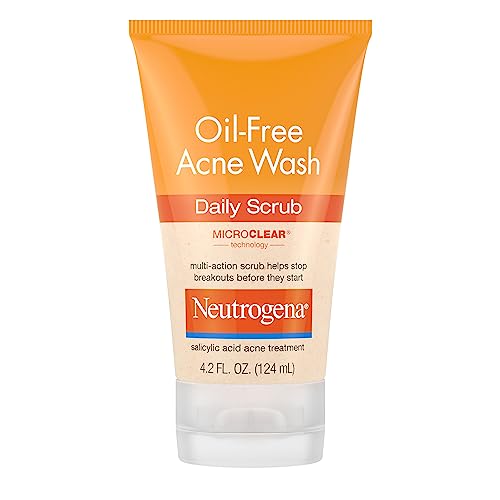 Neutrogena Oil-Free Acne Face Scrub, Exfoliating Facial Cleanser for Acne-Prone Skin, 4.2 fl. oz