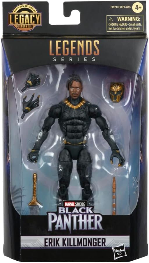 Marvel Legends Series Black Panther Legacy Collection Killmonger 6-inch Action Figure Collectible Toy, 5 Accessories