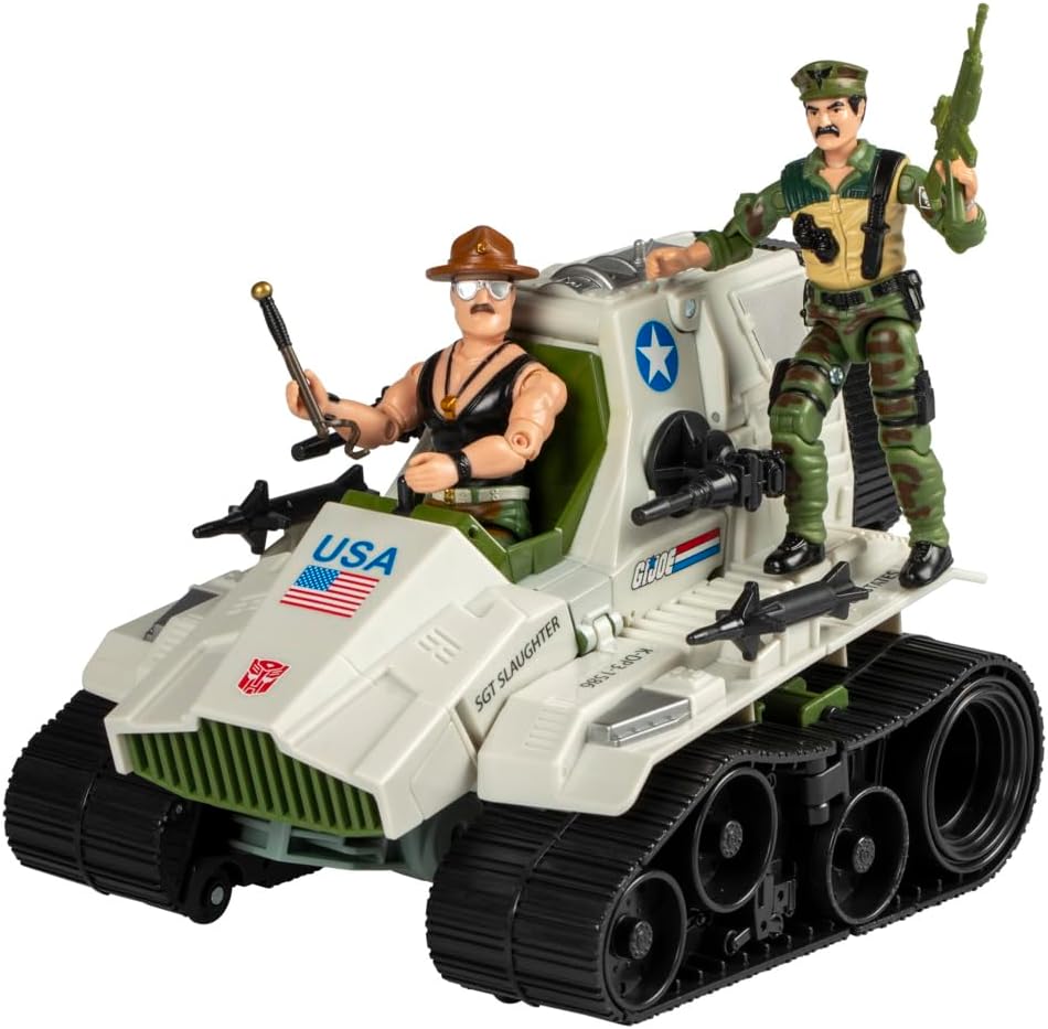 Transformers Collaborative G.I. Joe x Autobot Kup Triple T 9-Inch Action Figure, O-Ring 3.75-inch SGT Slaughter & Leatherneck Action Figures 8+