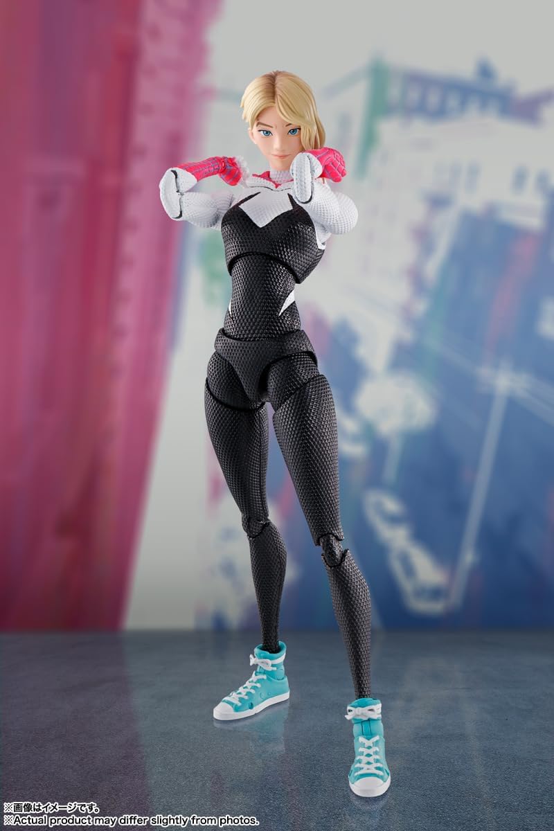 TAMASHII NATIONS - Spider-Man: Across The Spider-Verse - Spider-Gwen (Spider-Man: Across The Spider-Verse), Bandai Spirits S.H.Figuarts Action Figure