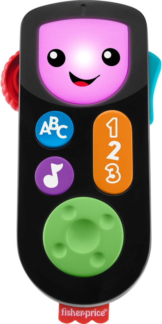 Fisher-Price Baby & Toddler Toy Laugh & Learn Stream & Learn Remote Pretend TV Control with Music & Lights for Infants Ages 6+ Months