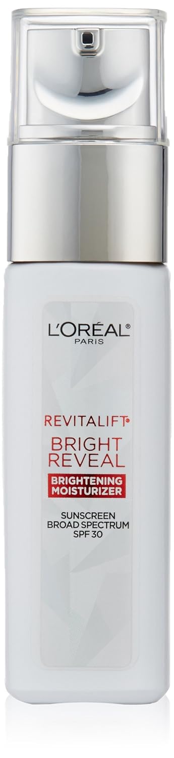 L'Oréal Paris Revitalift Bright Reveal Anti-Aging Day Cream with SPF 30 with Glycolic Acid, Vitamin C & Pro-Retinol, Reduce Wrinkles 1 fl. oz.