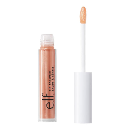 e.l.f. Lip Lacquer, Nourishing, Non-Sticky Ultra-Shine Lip Gloss With Sheer Color, Infused With Vitamins A & E, Vegan & Cruelty-Free