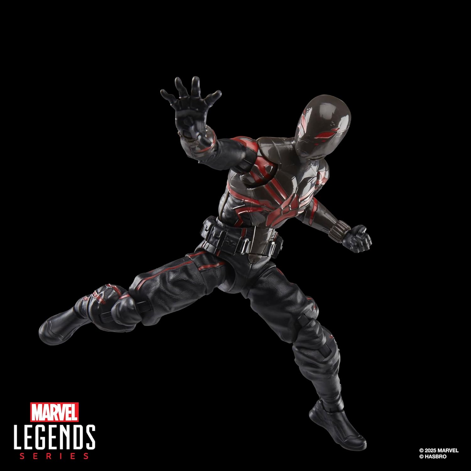Spider-Man Marvel Legends Series Gamerverse Miles Morales Brooklyn 2099 Suit, 2 Video Game -Inspired Collectible 6 Inch Action Figure