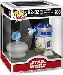 Funko Pop! Deluxe: Star Wars: R2-D2 and Princess Leia Hologram