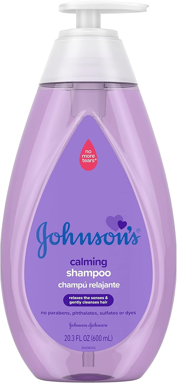 Johnson's Baby Calming Baby Shampoo with Soothing NaturalCalm Scent, Hypoallergenic & Tear-Free Baby Hair Shampoo, Free of Parabens, Phthalates, Sulfates & Dyes, 20.3 fl. oz