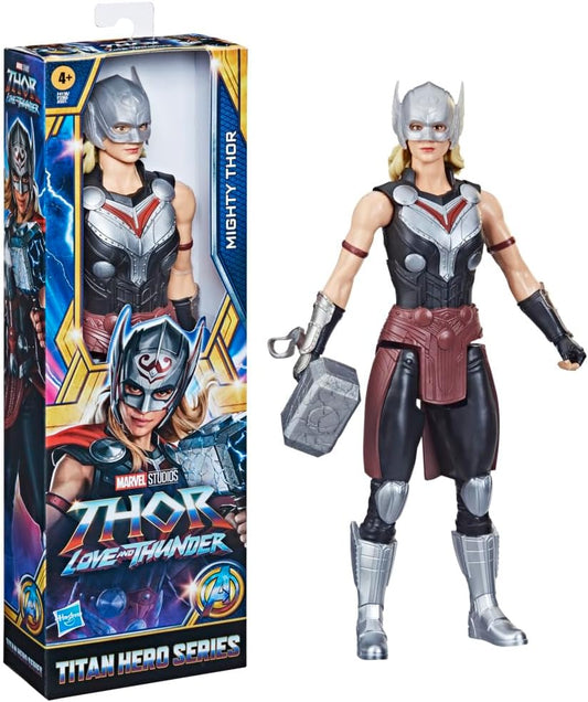 Marvel Avengers Titan Hero Series Mighty Thor Toy, 12-Inch-Scale Thor: Love and Thunder Figure with Accessory, Toys for Kids Ages 4 and Up