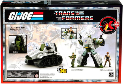 Transformers Collaborative G.I. Joe x Autobot Kup Triple T 9-Inch Action Figure, O-Ring 3.75-inch SGT Slaughter & Leatherneck Action Figures 8+