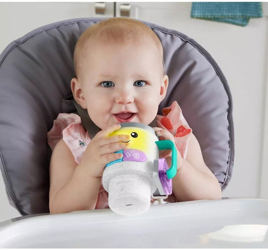 Fisher-Price Baby & Toddler Toy Laugh & Learn Wake Up & Learn Coffee Mug with Lights Music & Learning for Infants Ages 6+ Months