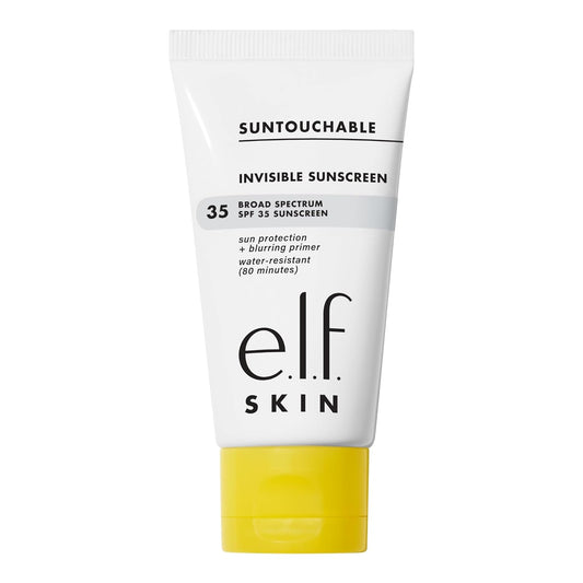 e.l.f. SKIN Suntouchable Invisible SPF 35, Lightweight, Gel-based Sunscreen For A Smooth Complexion, Doubles As A Makeup Primer, Vegan & Cruelty-Free, Packaging May Vary