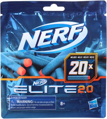 NERF Elite 2.0 20-Dart Refill Pack, 20 Official Nerf Elite 2.0 Foam Darts, Compatible with All Nerf Blasters That Use Elite Darts, Kids Stocking Stuffers