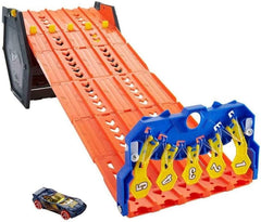 Hot Wheels Roll Out Raceway Track Set - Portable 5-Lane Race Track & Storage for Cars