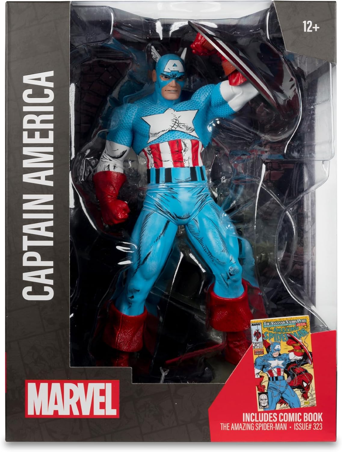McFarlane Toys - Marvel Captain America 1:6th Scale Posed Figure with Scene & Comic