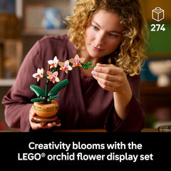 LEGO Botanicals Mini Orchid Building Set - Artificial, Fake Orchid for Home Decor - Indoor Plant Decorations