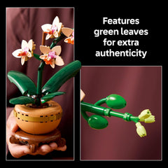 LEGO Botanicals Mini Orchid Building Set - Artificial, Fake Orchid for Home Decor - Indoor Plant Decorations