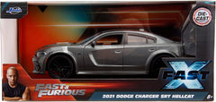 Jada Toys - Fast & Furious Fast X 1:24 Dom's 2021 Dodge Charger SRT Hellcat Die-cast Car