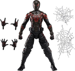 Spider-Man Marvel Legends Series Gamerverse Miles Morales Brooklyn 2099 Suit, 2 Video Game -Inspired Collectible 6 Inch Action Figure