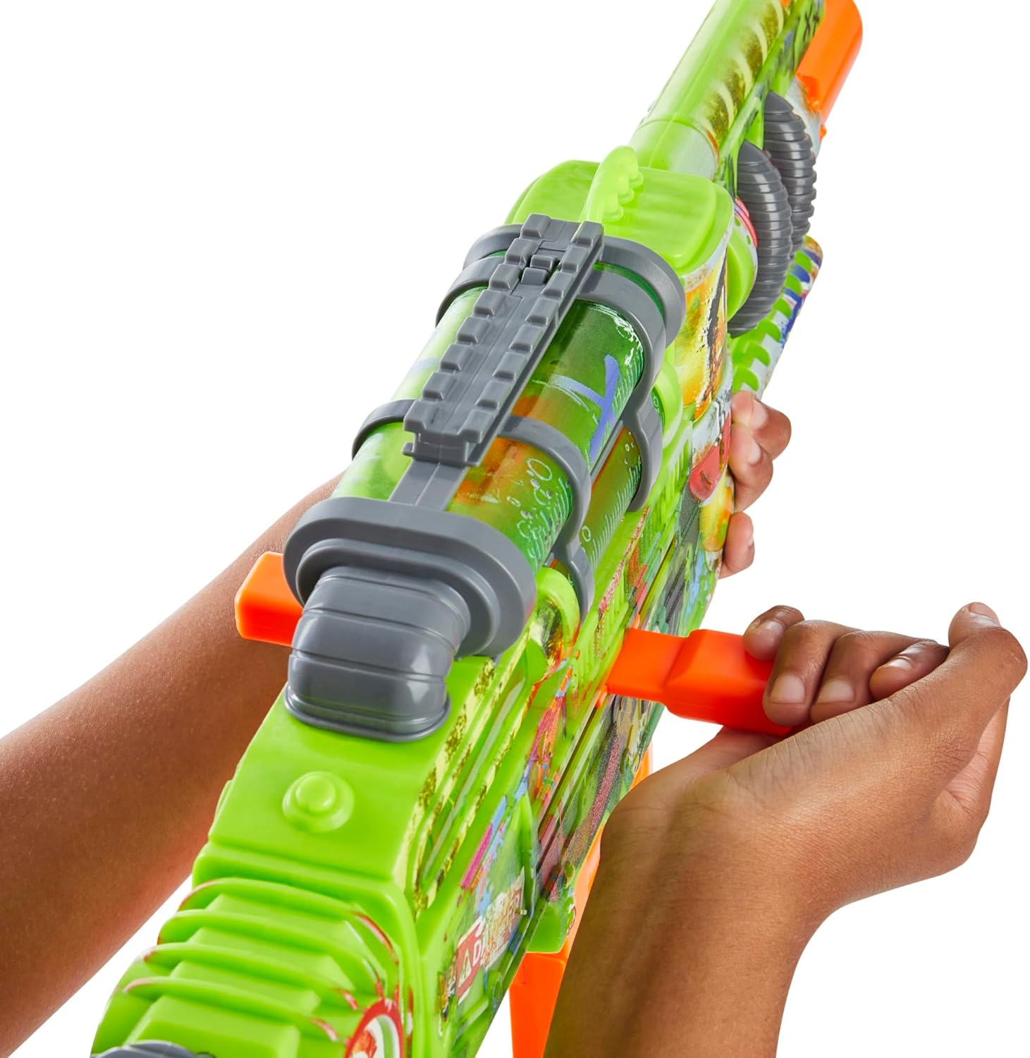 Nerf Zombie Corrupter Dart Blaster, 22 Nerf Elite Darts, 18 Dart Clip, Dart Storage, Bolt Action, Outdoor Games, Ages 8+