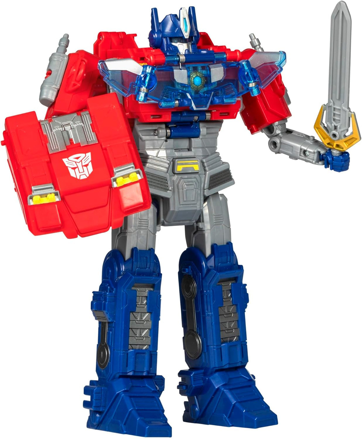 Transformers One Movie Power Flip Optimus Prime (Orion Pax) Converting Action Figure, 4 Modes, 10-inch Interactive Electronic Toy, Lights & Sounds, 6+