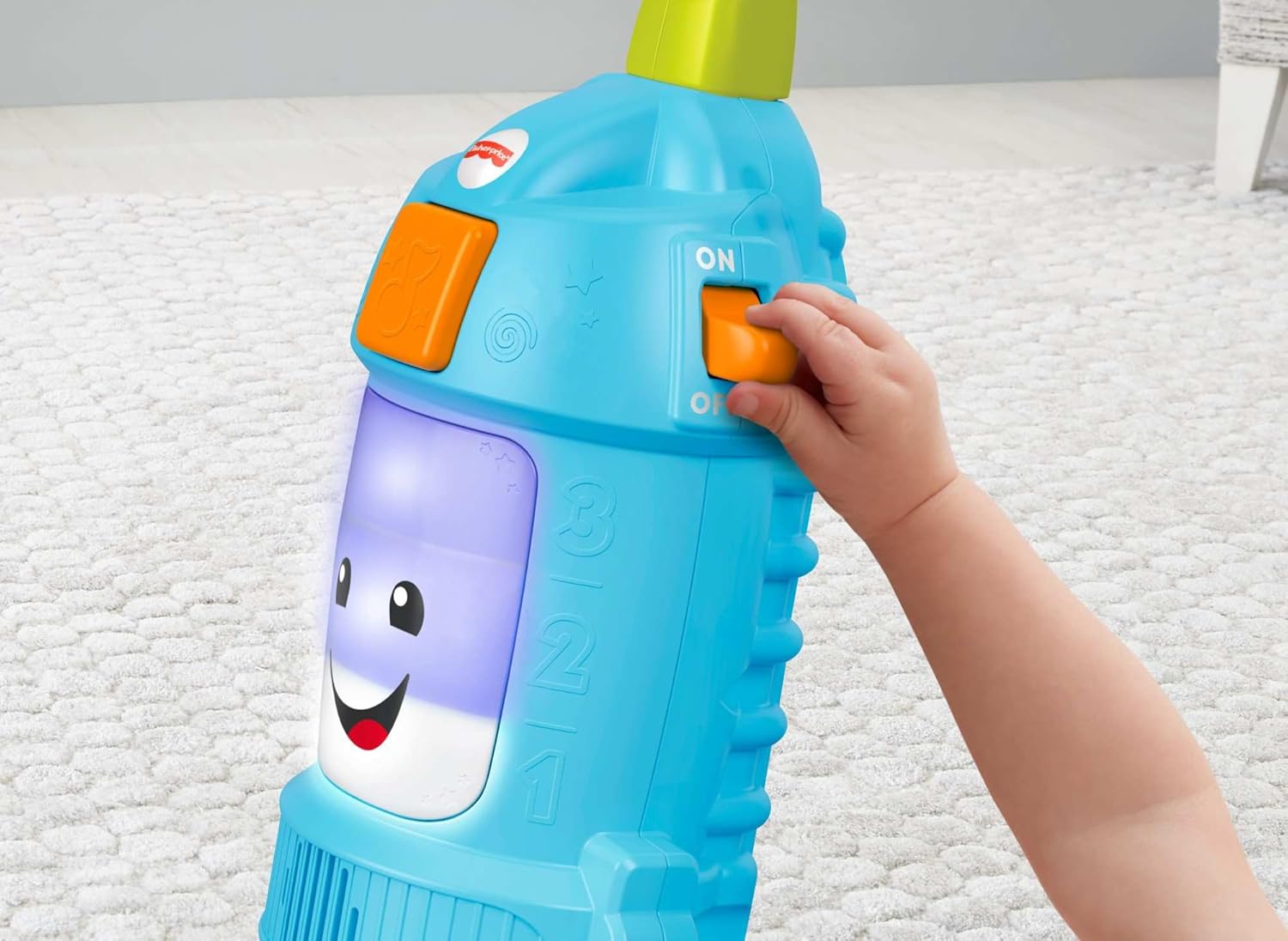 Fisher-Price Toddler Toy Laugh & Learn Light-Up Learning Vacuum Musical Push Along for Pretend Play Infants Ages 1+ Years