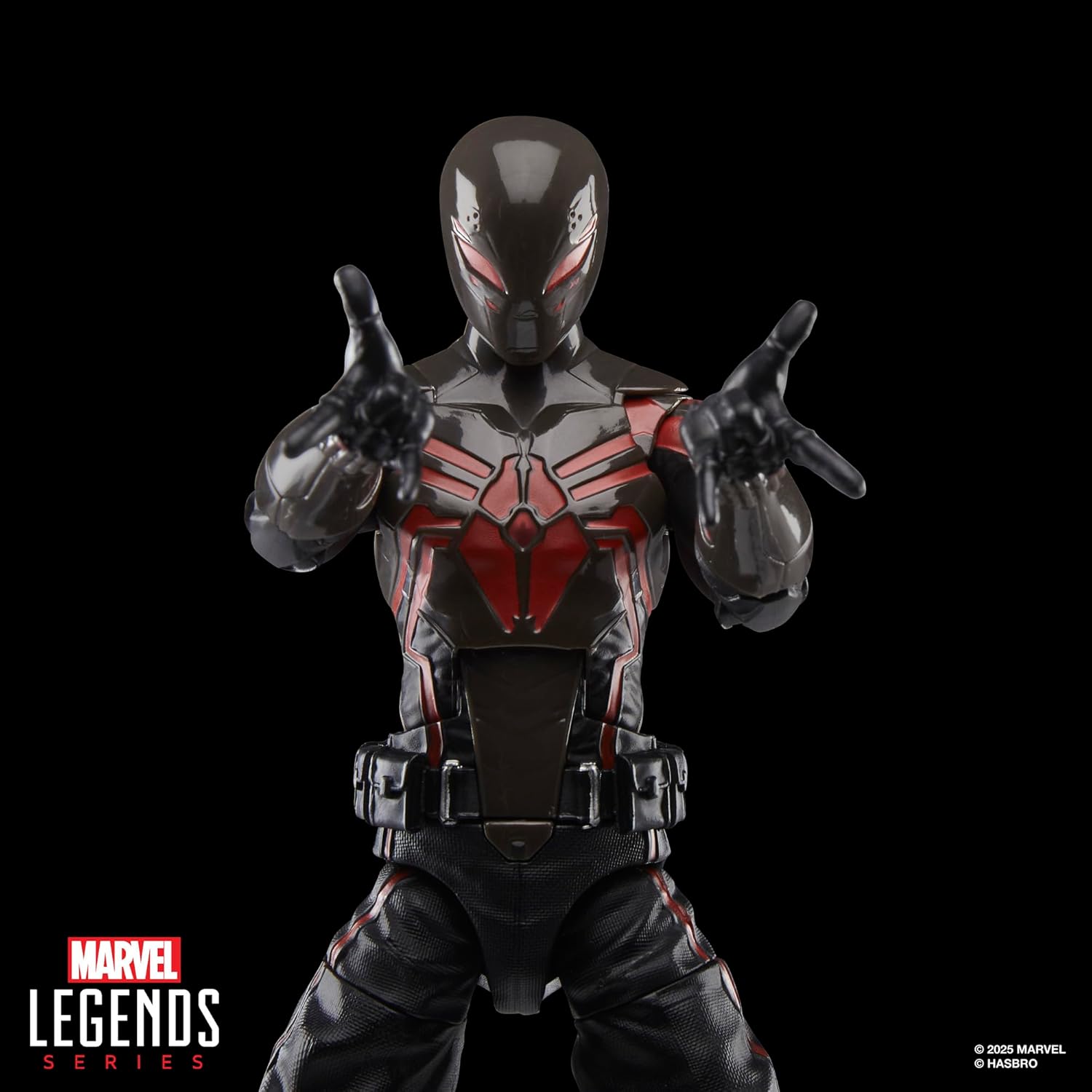 Spider-Man Marvel Legends Series Gamerverse Miles Morales Brooklyn 2099 Suit, 2 Video Game -Inspired Collectible 6 Inch Action Figure