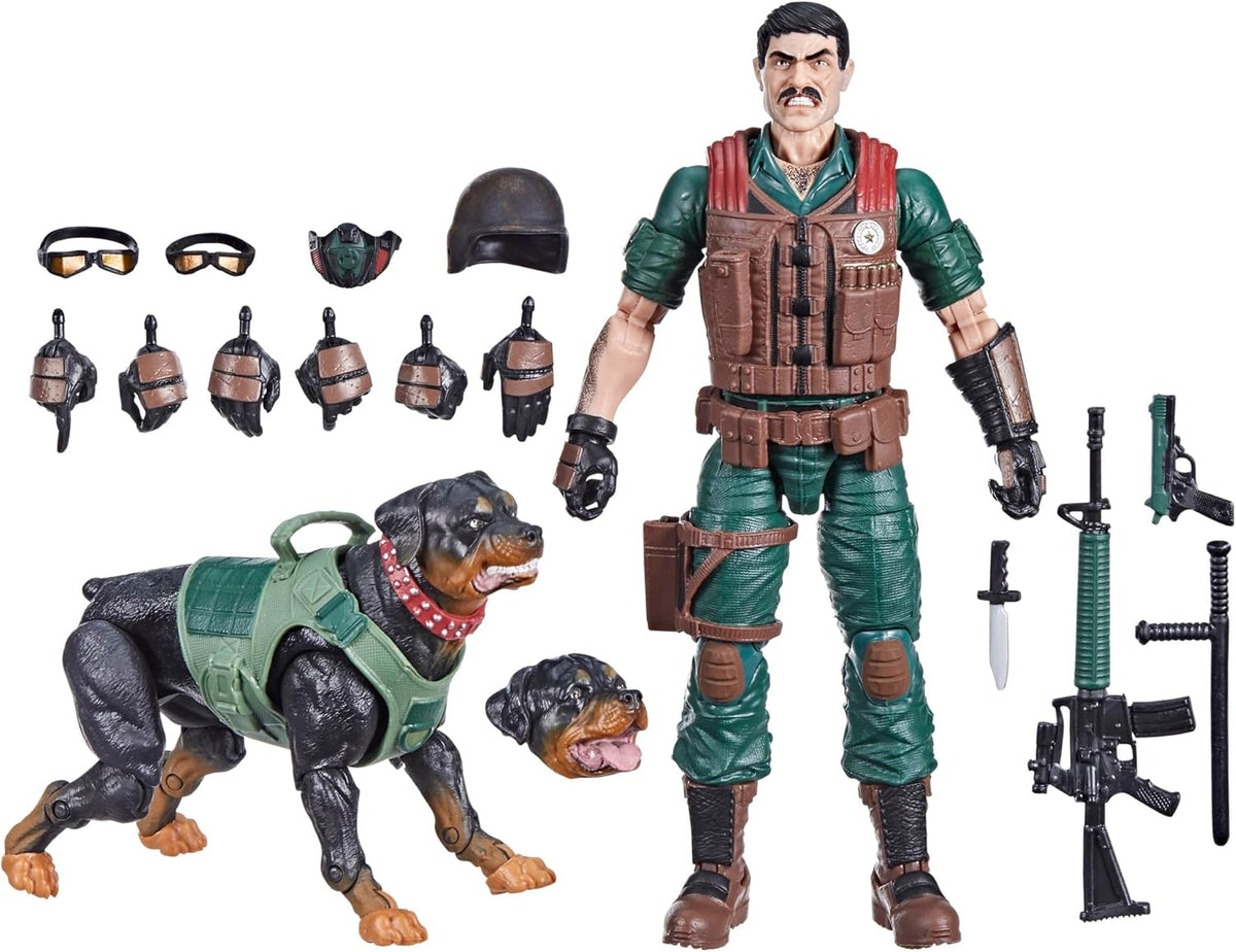 G.I. Joe Classified Series Mutt & Junkyard, Collectible 6-Inch Action Figure & Pet with 16 Accessories