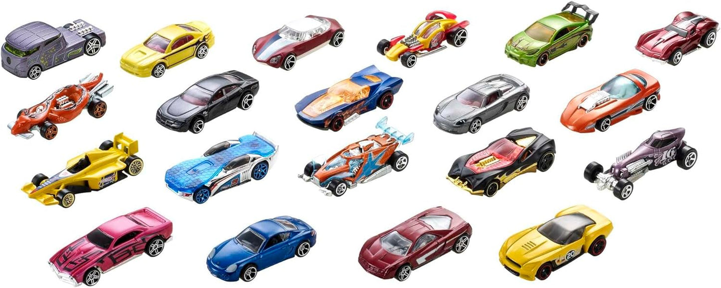 Hot Wheels Toy Cars & Trucks 20 Pack, Set of 20 1:64 Scale Vehicles for Play or Display, Instant Collection (Styles May Vary)