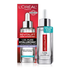 L'Oreal Paris Revitalift 1.5% Pure Hyaluronic Acid Face Serum, Hydrate & Reduce Wrinkles, 1 oz