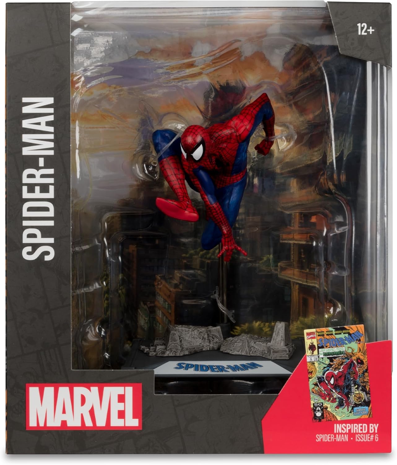 McFarlane Toys - Marvel Spider-Man 1:10th Scale Posed Figure with Scene