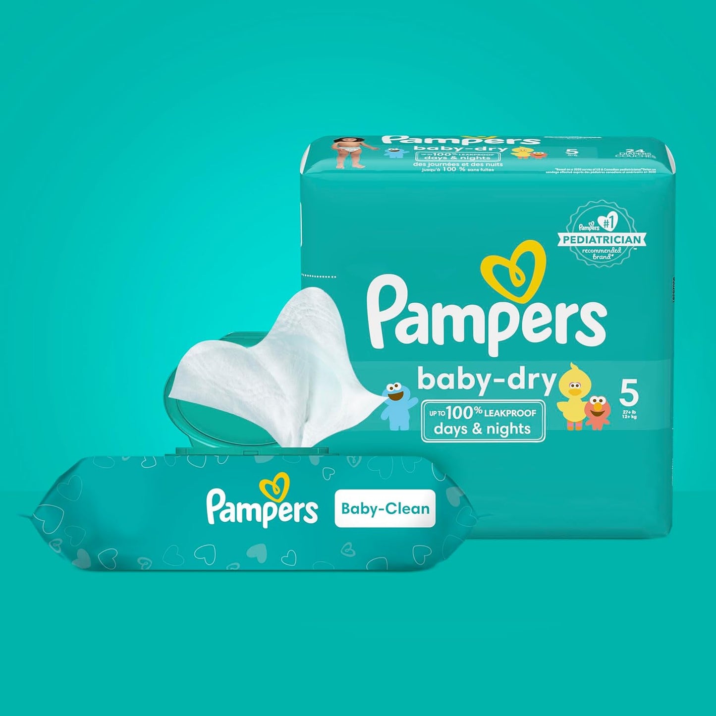 Pampers Baby Clean Wipes, Baby Fresh Scented, 1 Flip-Top Pack (72 Wipes Total) (Pack of 4)