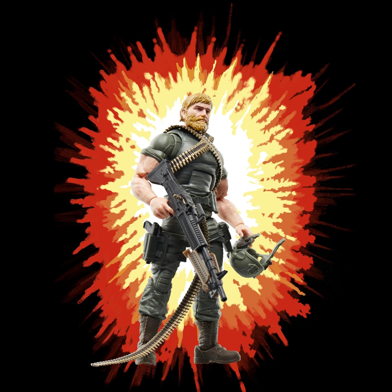 G.I. Joe Classified Series Retro Cardback Craig “Rock ’N Roll” McConnel, Collectible 6 Inch Action Figure with 9 Accessories