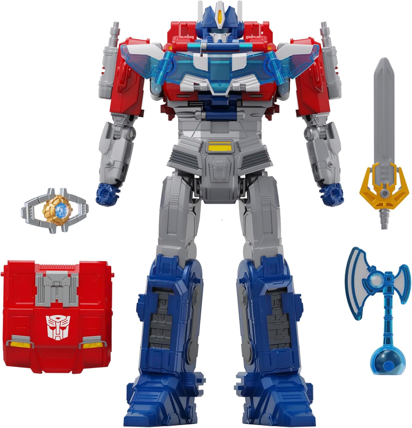 Transformers One Movie Power Flip Optimus Prime (Orion Pax) Converting Action Figure, 4 Modes, 10-inch Interactive Electronic Toy, Lights & Sounds, 6+