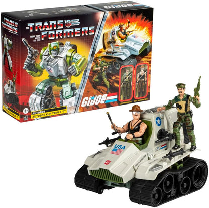 Transformers Collaborative G.I. Joe x Autobot Kup Triple T 9-Inch Action Figure, O-Ring 3.75-inch SGT Slaughter & Leatherneck Action Figures 8+