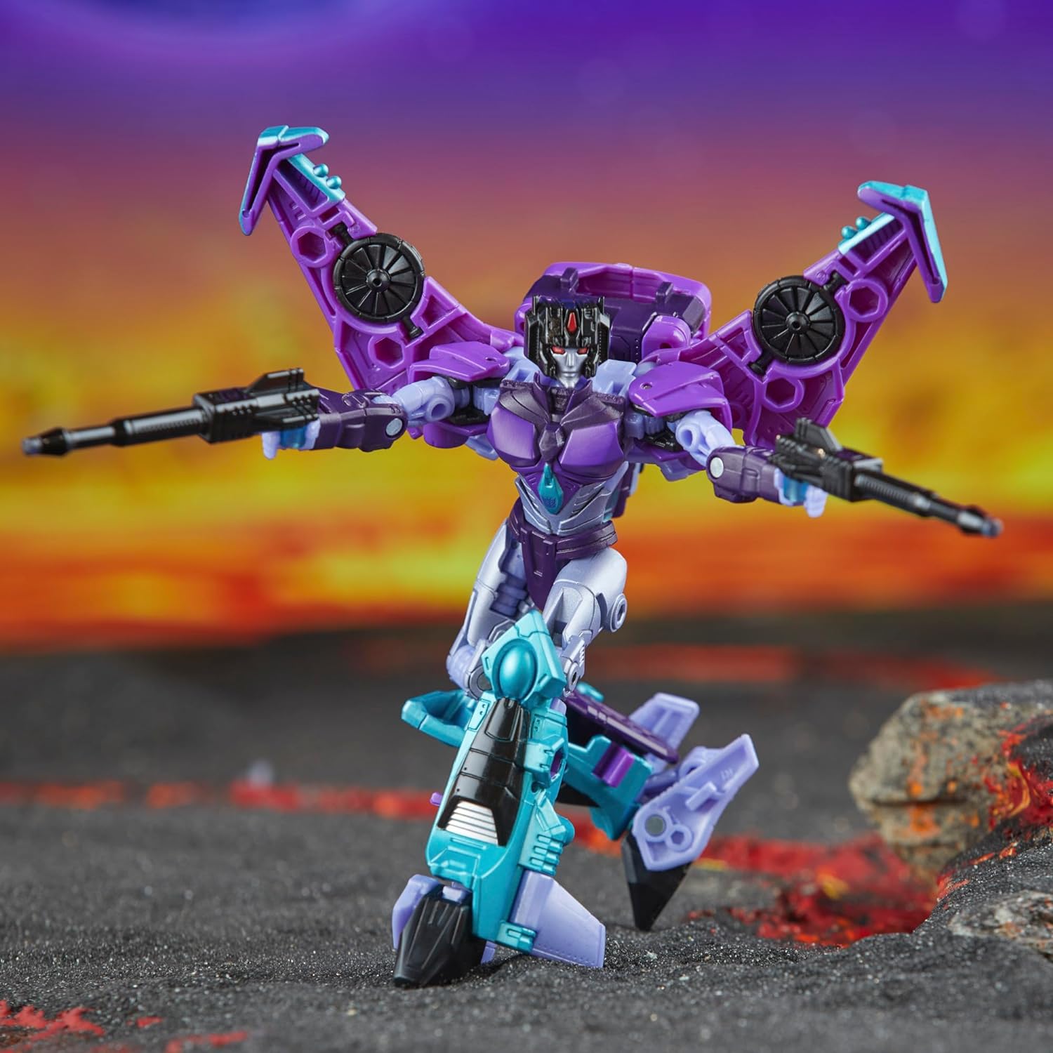 Transformers Legacy United Deluxe Class Cyberverse Universe Slipstream, 5.5-inch Converting Action Figure, 8+