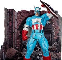 McFarlane Toys - Marvel Captain America 1:6th Scale Posed Figure with Scene & Comic