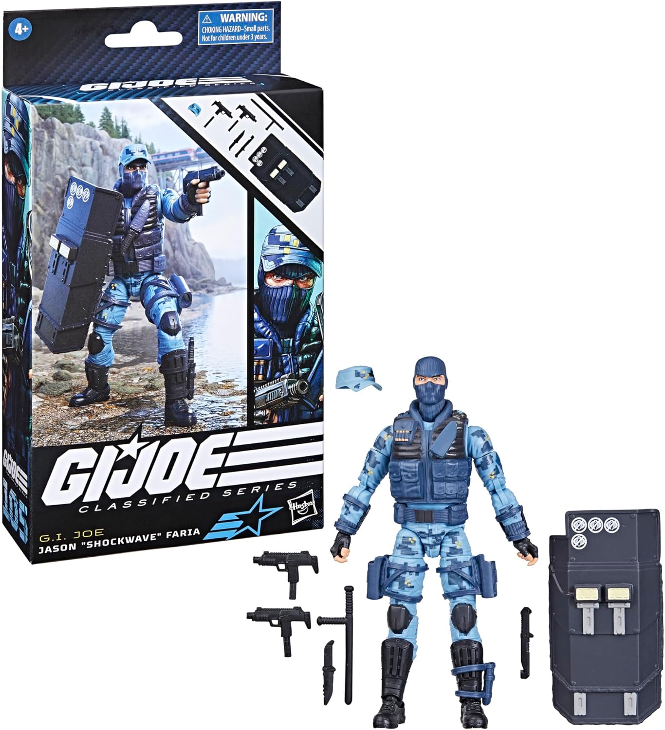 G.I. Joe Classified Series Jason Shockwave Faria, Collectible Action Figure, 105, 6-inch Action Figures for Boys & Girls, with 9 Accessory Pieces