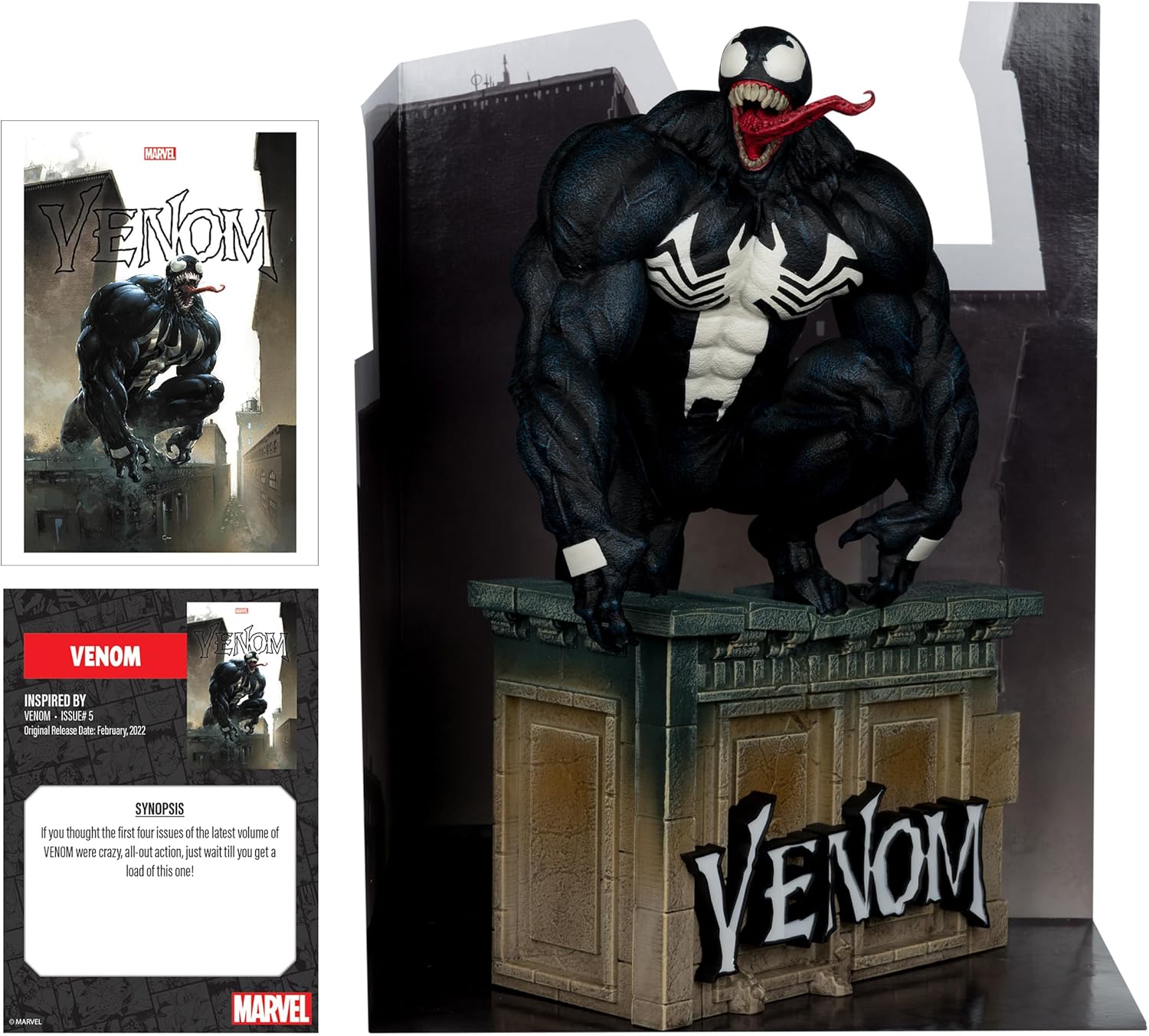 [Pre-Order] McFarlane Toys - Marvel Venom 1:6th Scale Collectible with Scene & Comic