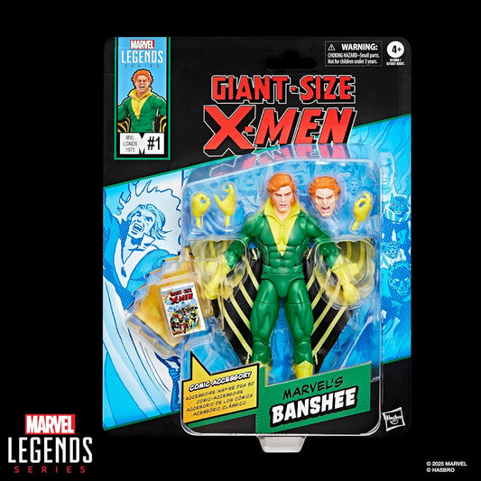Marvel Legends Series Marvel's Banshee, Giant-Size X-Men #1 (1975) Comics-Inspired Collectible 6-Inch Scale Action Figure with Character-Sized Comic Accessory