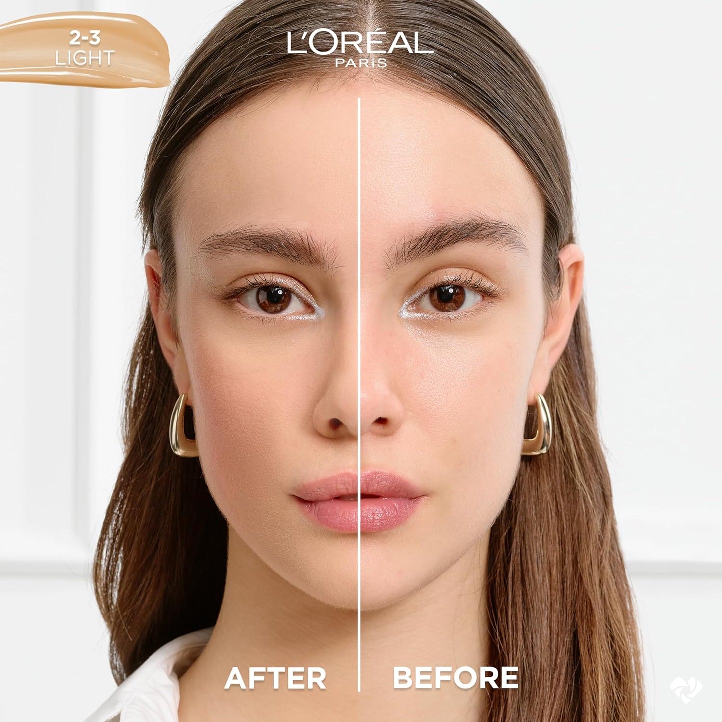 L'Oreal Paris True Match Nude Hyaluronic Tinted Serum Foundation with 1% Hyaluronic acid, Light 2-3, 1 fl. oz.