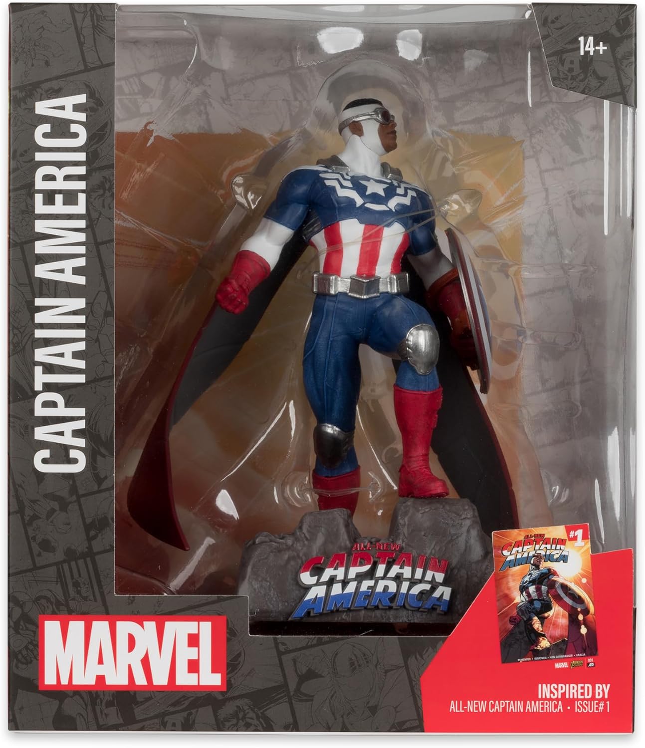 McFarlane Toys - Marvel Captain America 1:10th Scale Collectible with Scene