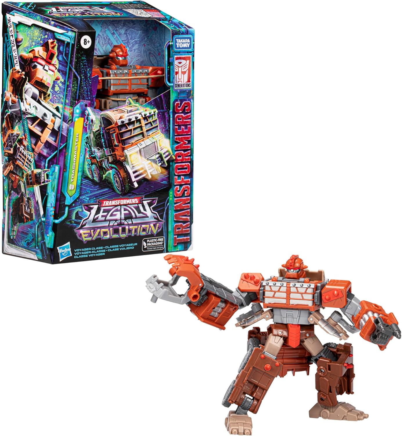 Transformers Toys Legacy Evolution Voyager Class Trashmaster Toy, 7-inch, Action Figure for Boys and Girls Ages 8 and Up