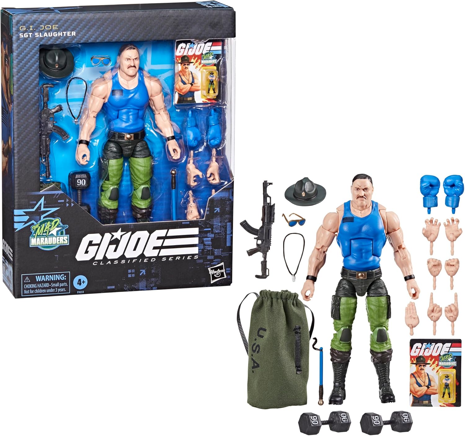G.I. Joe Classified Series #129, Mad Marauders SGT Slaughter, Collectible 6 Inch Action Figure with 18 Accessories