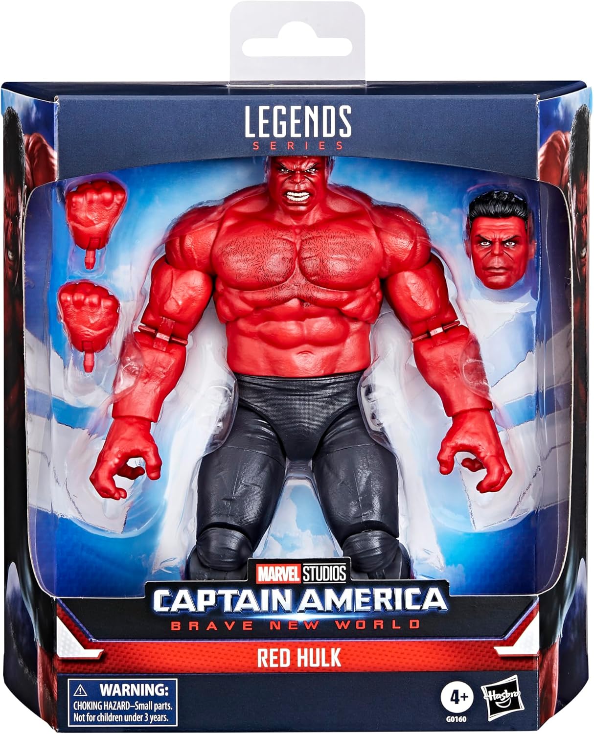 Marvel Legends Series Red Hulk, Captain America: Brave New World Collectible Deluxe 6 Inch Action Figure