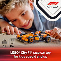 LEGO City F1 Driver with McLaren Race Car Toy with a Driver Minifigure