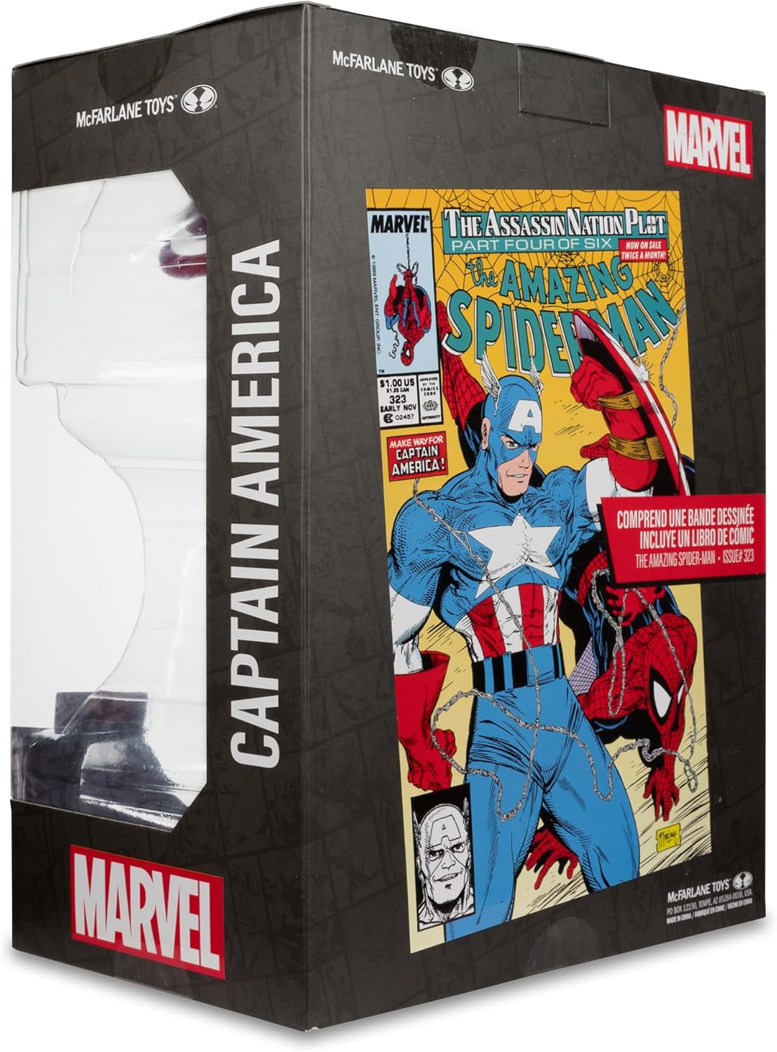 McFarlane Toys - Marvel Captain America 1:6th Scale Posed Figure with Scene & Comic