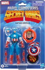 Marvel Legends Series Captain America, Avengers Retro Comics Secret Wars Collectible 6 Inch Action Figure with Shield