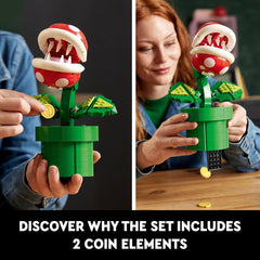LEGO Super Mario Piranha Plant, Build and Display Authentically Detailed Posable Figure