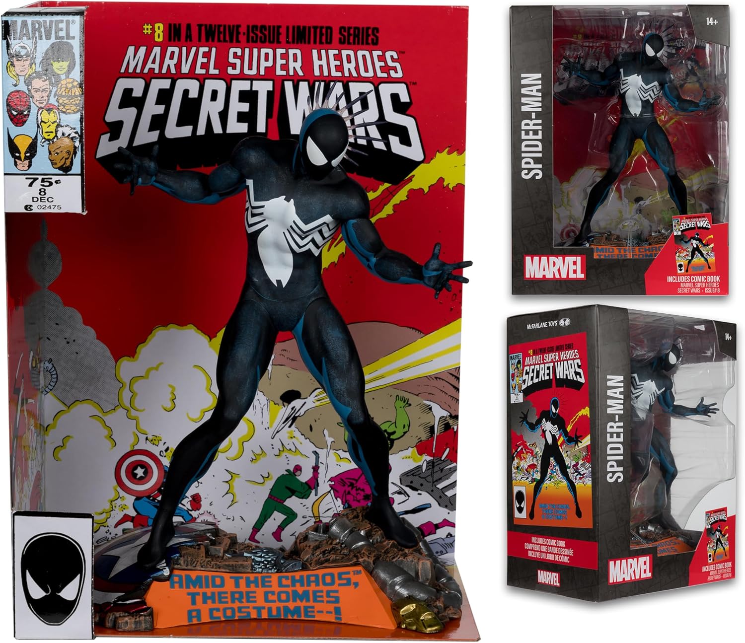 McFarlane Toys - Marvel Spider-Man 1:6th Scale Collectible with Scene & Comic